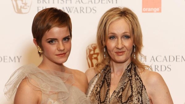 JK Rowling pictured with actress Emma Watson