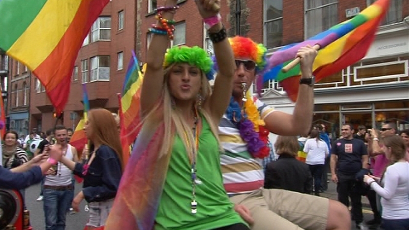 Gay Pride Parade takes place in Dublin