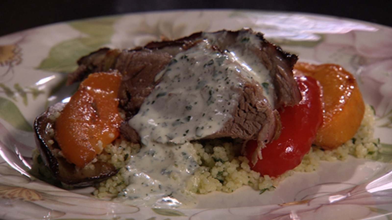 Roast Shoulder of Lamb with Cumin & Mint Dressing