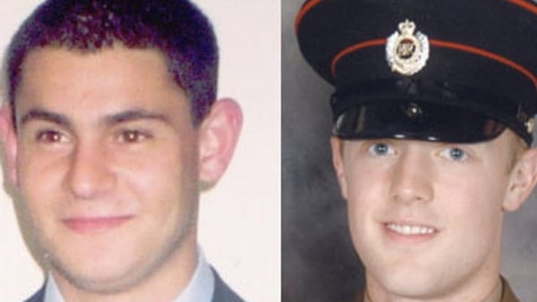 British soldiers Mark Quinsey and Patrick Azimkar died in the attack on the Massereene Barracks