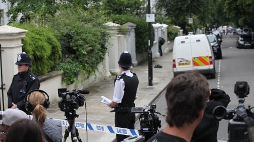 Amy Winehouse - Police outside singer's house today