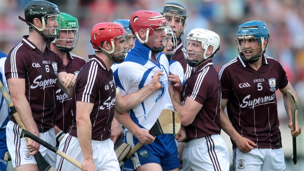 Galway players close in on John Mullane in 2011
