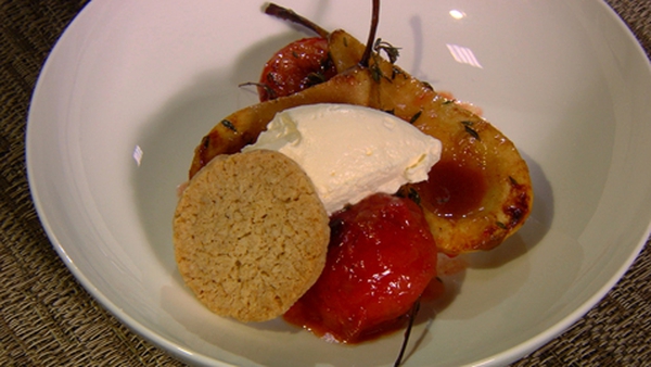 Baked Spiced Plums with Oatcakes; more dessert delights from Paul Flynn.