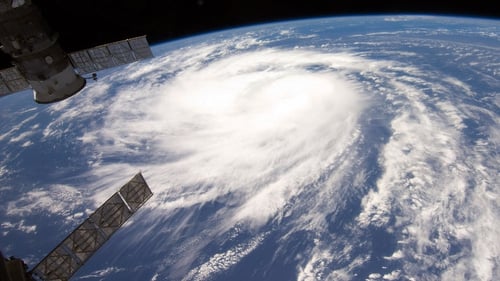 Hurricane Katia, seen here from the International Space Station, is currently crossing the Atlantic