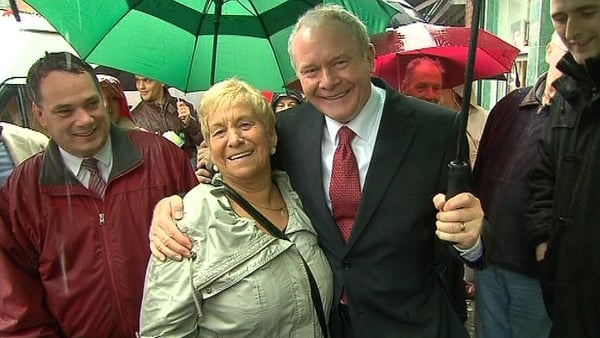 Martin McGuinness said questions aboit his IRA past are not coming up on the campaign trail
