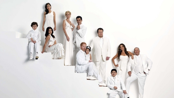 The Modern Family crew in earlier times