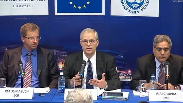 The troika presented the findings of its latest review this afternoon