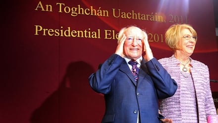 Michael D Higgins pictured at Dublin Castle last night