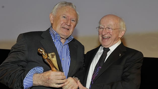 Niall Tóibín with President-elect Michael D Higgins 