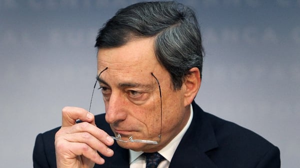 ECB President Mario Draghi says euro zone should start growing again later this year