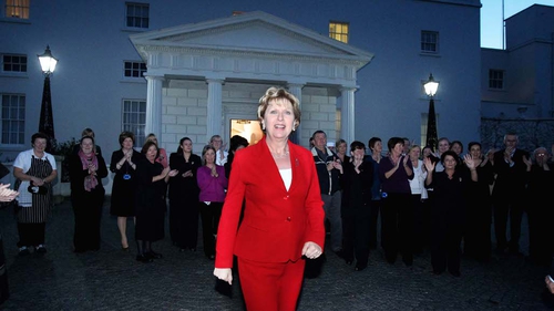 Mrs McAleese moved out of Áras an Uachtaráin this afternoon