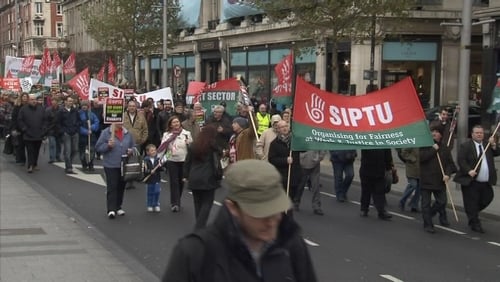 March was backed by unions