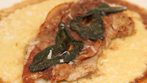 Saltimbocca with Risotto Milanese and Marsala Sauce: the Restuarant