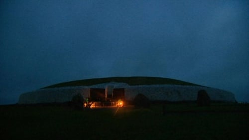 The scene before dawn at Newgrange this morning