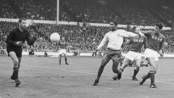 Eusebio - The Portugal legend in action at the 1966 World Cup in England