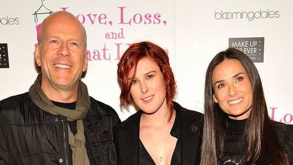 Rumer Willis with dad, Bruce, and mother, Demi Moore