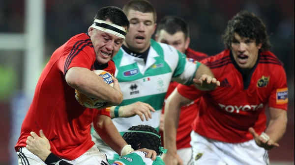 Munster's James Coughlan (left) will lead the Ireland Wolfounds against England Saxons