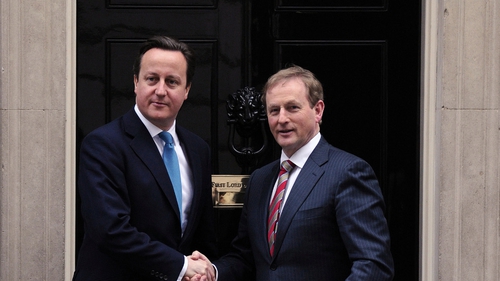 David Cameron greets Enda Kenny at 10 Downing Street