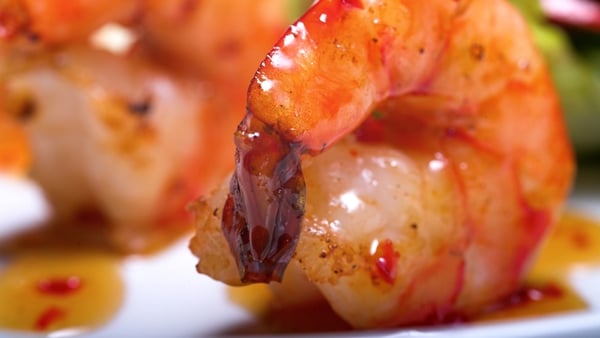 Martin Shanahan's Barbequed Prawns in a Shell. A tasty dish perfect for summer barbeques.