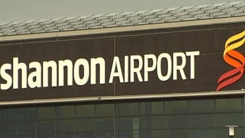 Gardaí and airport police officers were waiting for the flight when it landed at Shannon Airport this evening