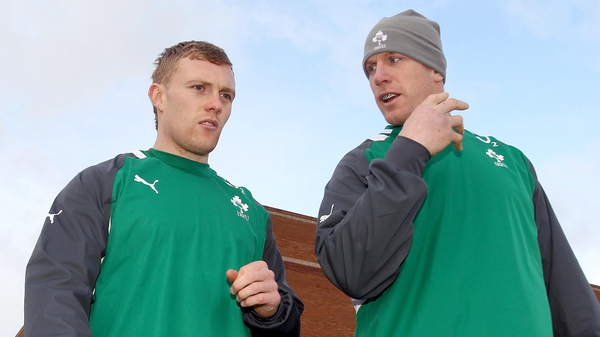 Keith Earls and Paul O'Connell in 2012
