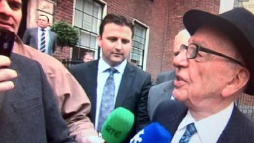 Rupert Murdoch on Dublin trip (Pic: Michael Cassidy)