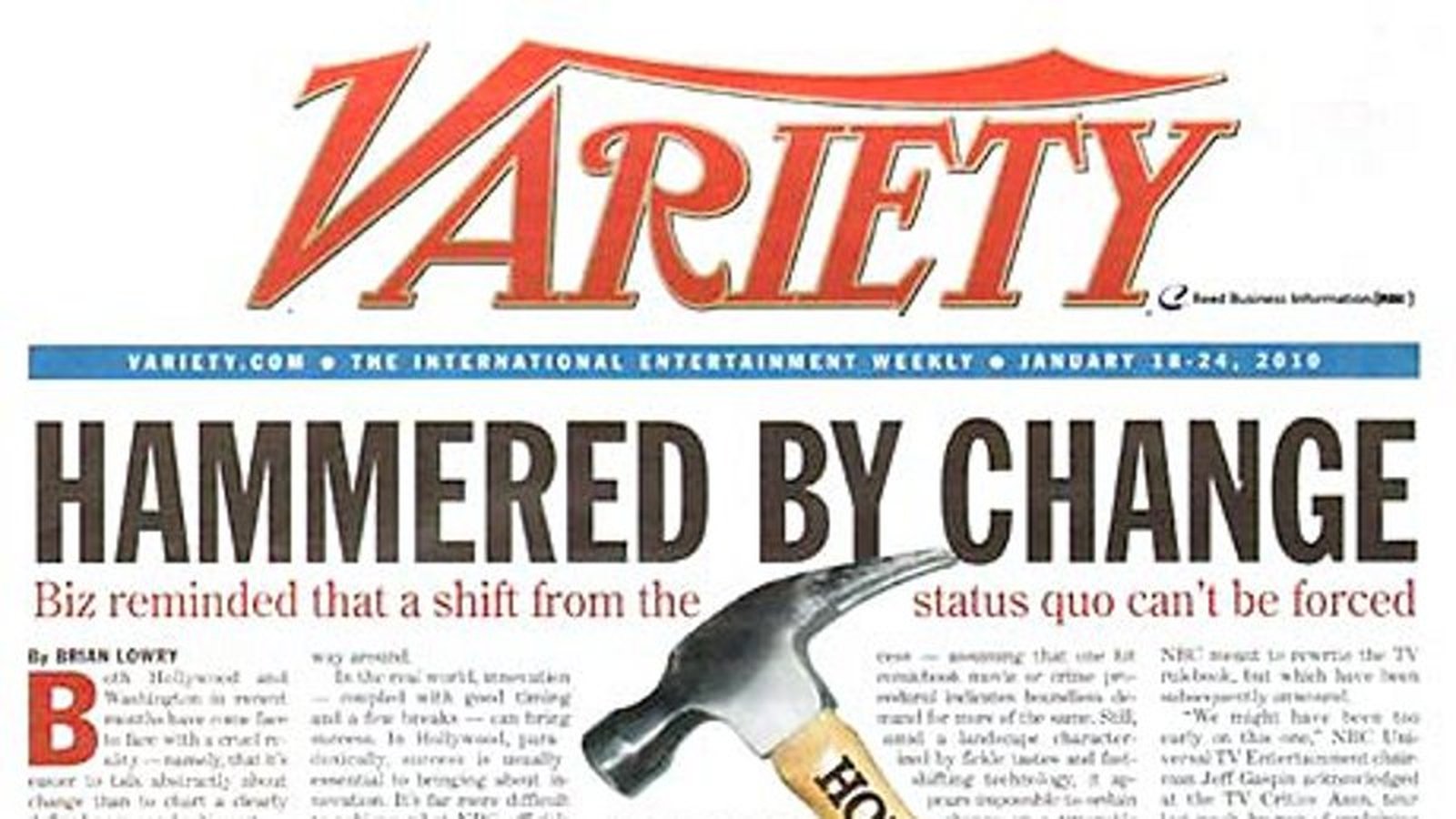 Variety magazine is up for sale