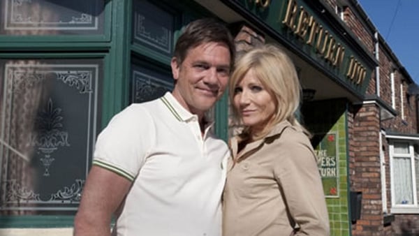 Karl (John Michie) and Stella (Michelle Collins) - Will there be a wedding - or a family funeral?