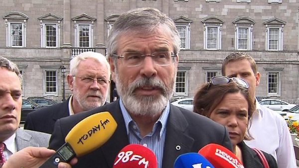 Gerry Adams said he did not have money to take a legal case
