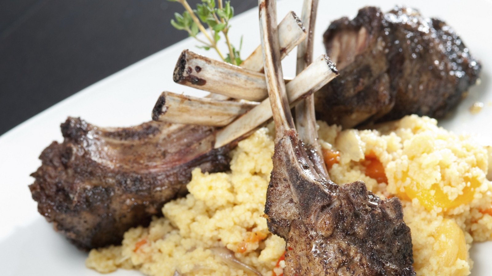 Moroccan Spiced Rack Of Lamb With Couscous