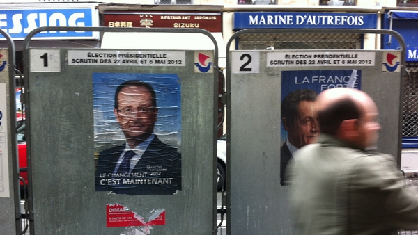 Final opinion polls gave Francois Hollande a slight lead over Nicolas Sarkozy