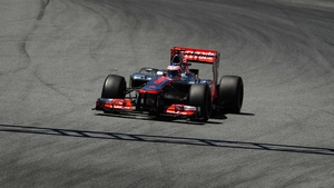 Jenson Button in action at the Spanish Grand Prix