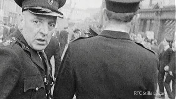 RUC Officer at a Civil Rights march in Derry on 5th October 1968 
(C) RTÉ Stills 3038/035