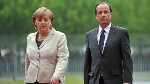 Angela Merkel and Francois Hollande in Berlin talks