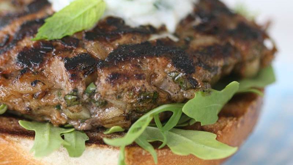 Neven Maguire's Lamb Burgers with Yoghurt and Mint Dip