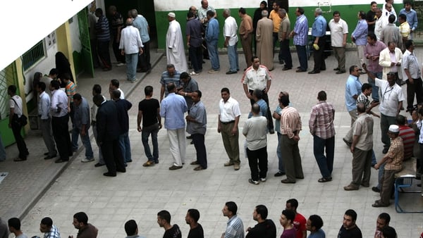 There were long queues outside many polling stations yesterday