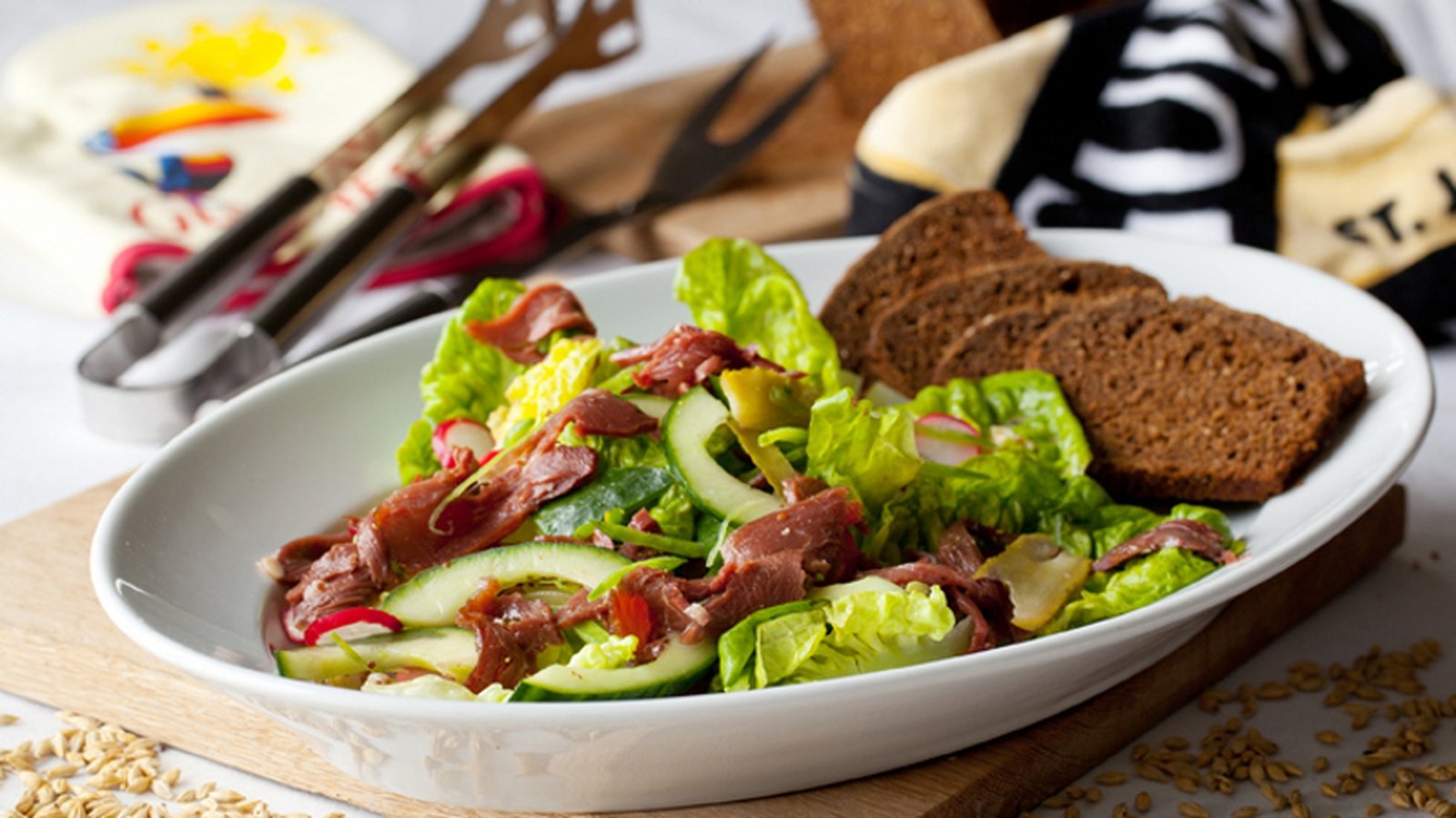 Duck Salad with Guinness Mustard Vinaigrette