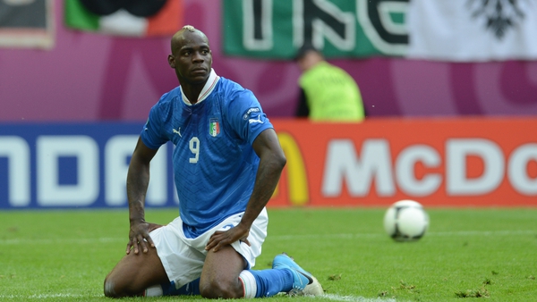 Balotelli lined out for Italy in their Euro opener in Gdansk