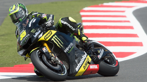 Cal Crutchlow suffered a sprained ankle after a heavy fall in qualifying