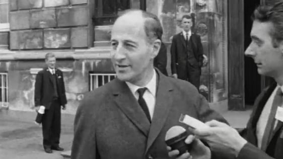Captain Terence O'Neill leaving Stormont on 1 May, 1969.