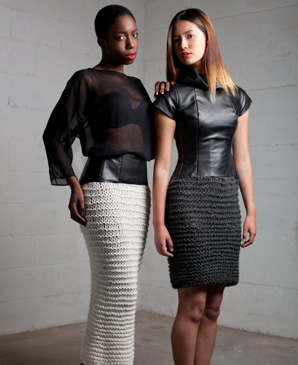 Models Li-Ann and Patricia model Doyle's next collection