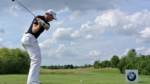 Danny Willett of England plays a shot during the third round of the BMW International Open