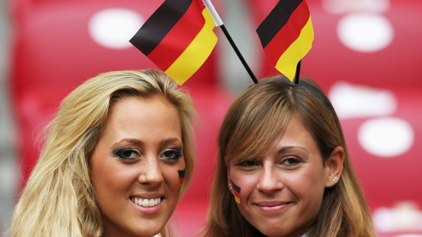 The German fans were in confident mood ahead of the semi-final meeting with Italy