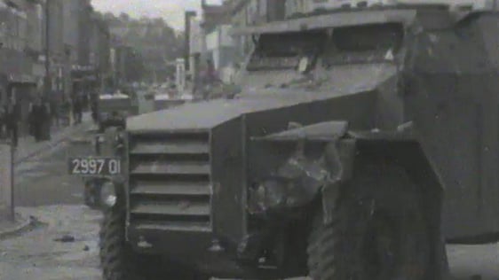 Army Patrol in Derry on 14 July, 1969.