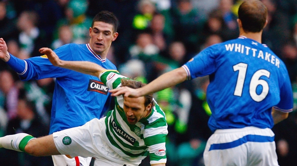 Kyle Lafferty (l) and Steven Whittaker have left Rangers