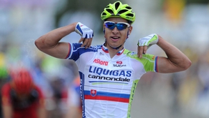 Slovakia's Peter Sagan took the first stage of the Tour de France in Belgium