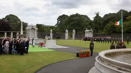 Britain’s Queen Elizabeth II visited the Memorial Gardens at Islandbridge last year