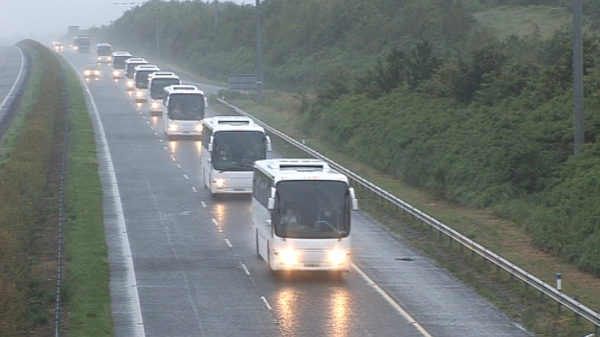 Convoy of 15 coaches left Inniskeen today