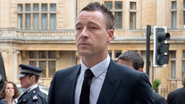 John Terry arrived at court before taking the stand