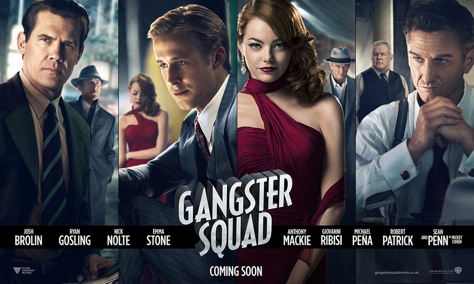 Emma Stone Red Prom Celebrity Dress Movie Gangster Squad